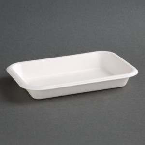 Compostable bagasse trays 340ml - Eco-friendly, practical