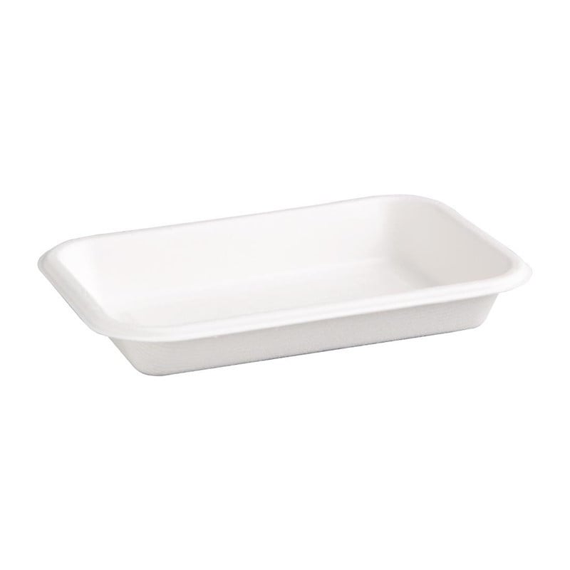 Compostable bagasse trays 340ml - Eco-friendly, practical