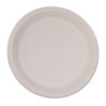 Round compostable plates made of natural bagasse - Pack of 50, 260mm