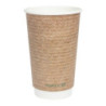 Becher für heiße Getränke Doppelwandig Kompostierbar 455 ml - Packung mit 500 von Vegware