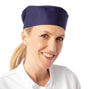 Kochmütze Blau Weiß Kochbekleidung A204 - Komfort und Stil Heben Sie sich in der Küche hervor!