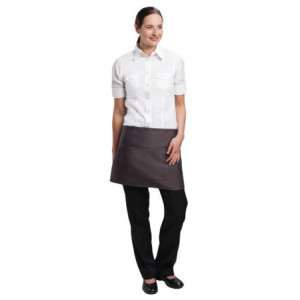 Schürze Bistro kurz Anthrazit Chef Works | Poly-Baumwoll-Qualität und Eleganz in der Küche