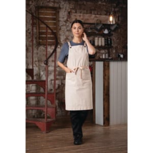 Grijs Katoenen Schort Bavette Southside - Professionele Keuken