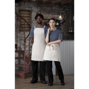Grijs Katoenen Schort Bavette Southside - Professionele Keuken
