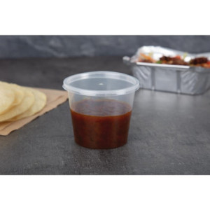 Microwavable Sauce Pots 150 ml - Pack of 100 - Polypropylene Quality