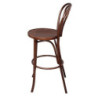 High Bistro Curved Wood Stool Walnut Exceptional Quality