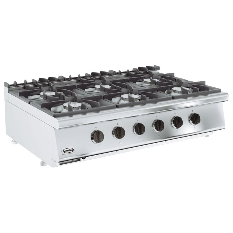 Fourneau Poser 6 Brûleurs Puissance 6500W - Cuisson Professionnelle