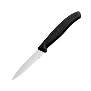 Gekarteld puntig officemes Victorinox 8 cm: Nauwkeurig snijden en gemakkelijke penetratie.