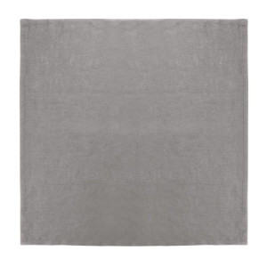 Grey linen table napkins 400 x 400 mm - Set of 12 - Olympia