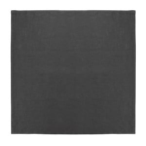 Serviettes de Table en Lin Noir 400x400mm - Lot de 12 : Élégance et Qualité Olympia