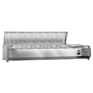 Saladette Koeling om te Plaatsen Deksel Inox - 7 x GN 1/3 - Dynasteel