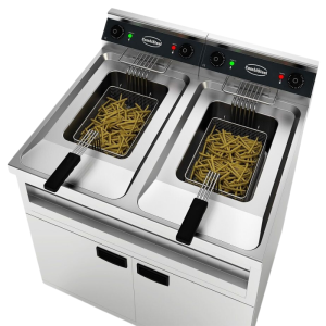 Electric fryer on Chest 2 x 12 L - 2 x 9000 W - Capacity 24 L - Combisteel