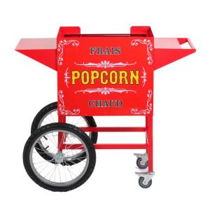 Wagentje Popcornmachine Dynasteel - Rood: Robuust, Praktisch & Design