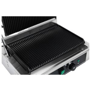 Grill Panini Pro 2200 W Geribbeld 340x220 mm Inox