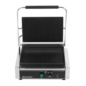 Grill Panini Grande Surface de Chauffe Rainurée - Dynasteel: performances exceptionnelles et utilisation pratique pour professio