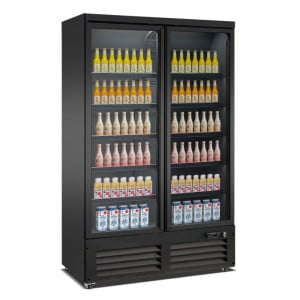 Black Drinks Display Case 2 Doors - 1000 L CombiSteel