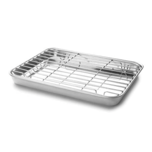 Plat à Four avec Grille - 405 x 305 mm Lacor | Qualité Inox et Polyvalence