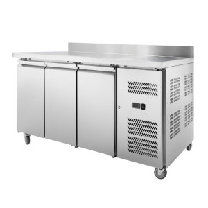 Refrigerated Table 3 Doors GN1/1 - Depth 700 with Backsplash | Dynasteel