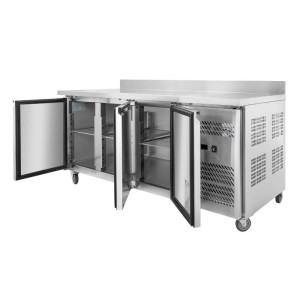 Refrigerated Table 3 Doors GN1/1 - Depth 700 with Backsplash | Dynasteel