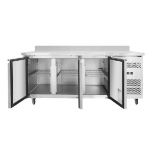 Refrigerated Table 3 Doors GN1/1 - Depth 700 with Backsplash | Dynasteel