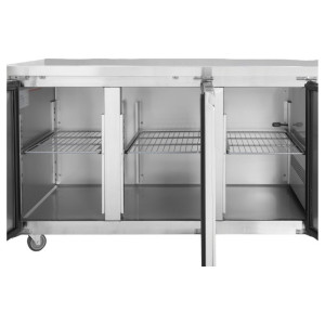 Refrigerated Table 3 Doors GN1/1 - Depth 700 with Backsplash | Dynasteel