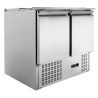 Compact 2-Door Saladette - Dynasteel: optimize your professional kitchen with sliding cover