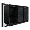 Rückkühlschrank 328 L 3 Glastüren Schwarz