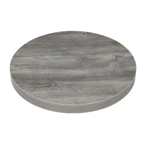 Runder Tischplatte aus grauer Melamin 600 mm - Bolero, robust und elegant