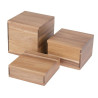 Erhöhungen aus Akazie 50/100/150mm - Set von 3 Olympia - Akazienholz & Präsentationshöhe