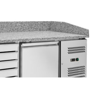 Pizza Cabinet 600x400 - 1 Door and 7 Drawers Dynasteel: Refrigerated storage and performance