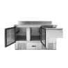 Positive Refrigerated Table with Backsplash - 2 Doors and 2 Drawers GN 1/2 - Dynasteel