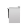 Positive Refrigerated Table with Backsplash - 2 Doors and 2 Drawers GN 1/2 - Dynasteel