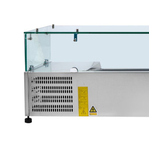 Refrigerated Display Saladette - 9 x GN 1/3 - Dynasteel