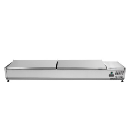 Refrigerated Saladette to Place Stainless Steel Lid - 9 x GN 1/3 - Dynasteel