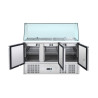 Saladette Kühltisch 4 GN 1/1 - 3 Türen - Dynasteel
