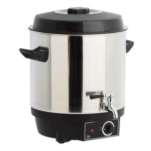 Warmwasserbereiter mit Wasserhahn 20L Edelstahl