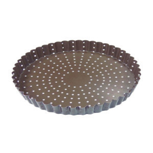 Antihaftbeschichtete, perforierte, geriffelte Tortenform - ⌀ 280 mm: Professionelles Backzubehör