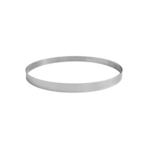 Perforierter Edelstahl-Tartering Ø80mm H20mm - Professionelle Konditorei
