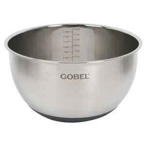 RVS Mengkom met Siliconen Bodem - Gobel 24 cm