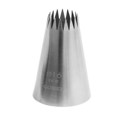 Douille voor kleine gebakjes Inox 17 Tanden ⌀16 mm Gobel - Banketbakkerij Accessoire