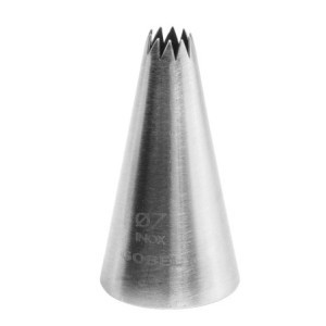 Douille voor Kleine Gebakjes Inox 10 Tanden Gobel Ø 7mm
