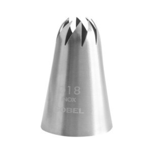 Douille Rose Inox 10 Tanden ⌀21mm Gobel keuken banketbakkerij