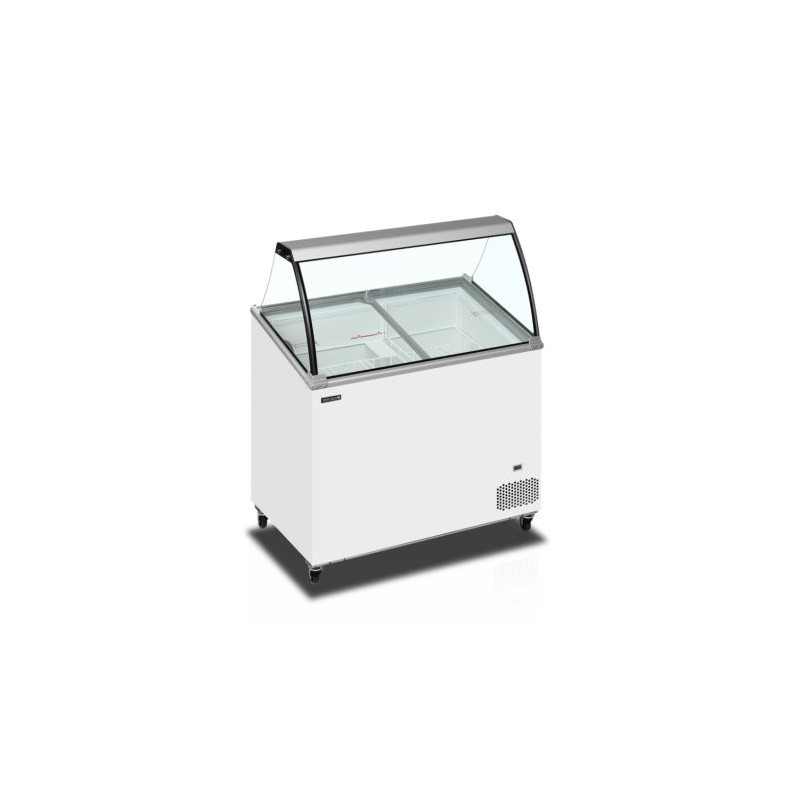 Vitrine à Crème Glacée TEFCOLD - 264 L: Congélateur Décoratif pour Glaces