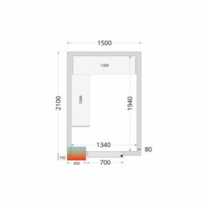 Cold Room Panel 1500x2100x2200mm TEFCOLD: Insulation 80mm