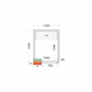 Kühlraumplatte TEFCOLD - 1200x1500x2200 mm, Edelstahl AISI 304