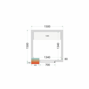 Paneel TEFCOLD 1500x1500x2120 mm - Isolatie 80 mm