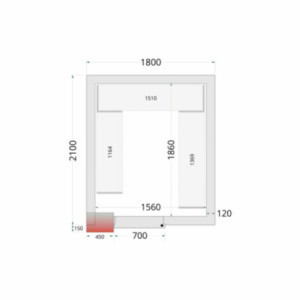 Kühlraumplatte 1800x2100x2200mm TEFCOLD: Optimale Isolierung, einfache Montage