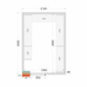 Paneel Koelkamer TEFCOLD 2100x3000x2200mm - Isolatie 80mm