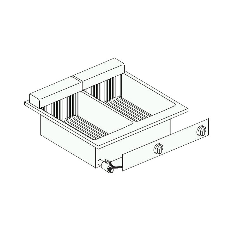 Einbaufritteuse 2 x 10 L - Hochleistung CombiSteel