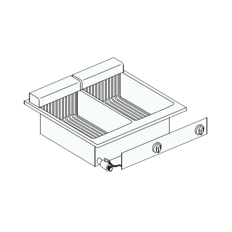 Friteuse électrique encastrable 2x10 L - Haute performance CombiSteel